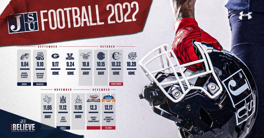 JSU releases 2022 football schedule - SuperTalk Mississippi