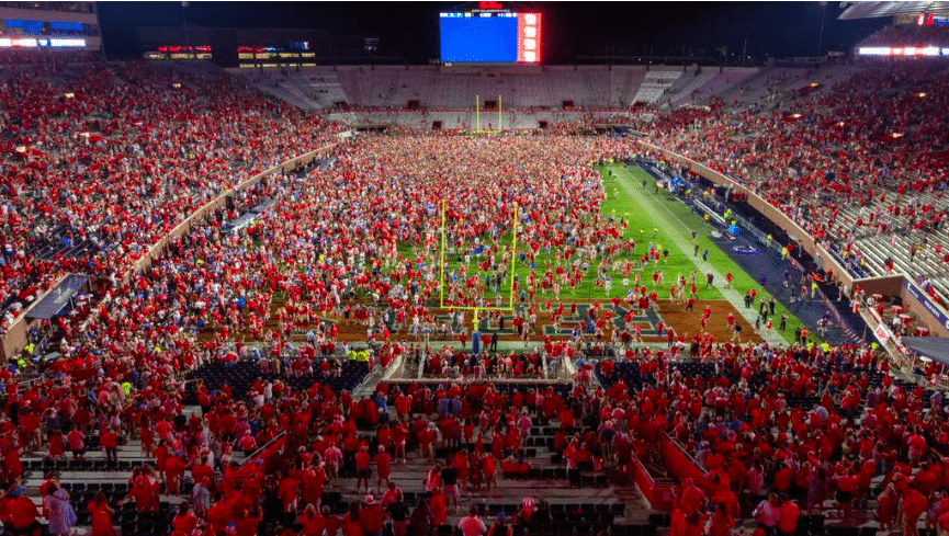 Ole Miss fined $100K for fans storming field after upset over LSU ...