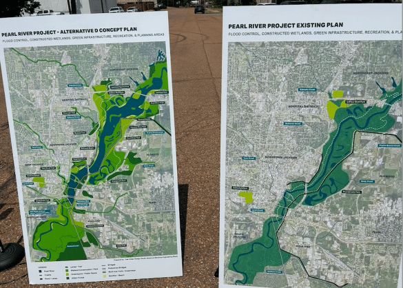 Proposed Pearl River flood mitigation plan (Photo courtesy of SuperTalk Mississippi News)