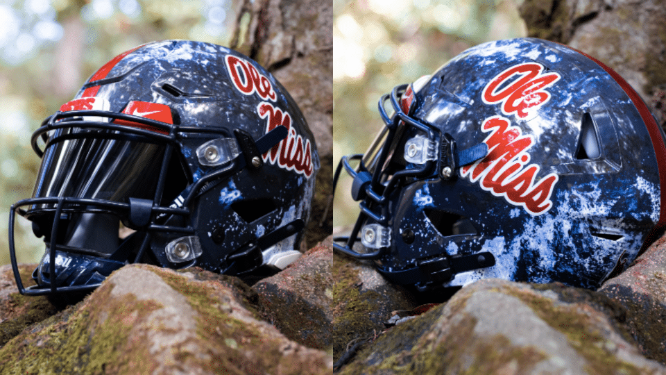 Ole Miss football helmets