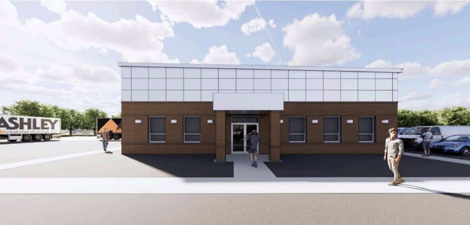 Rendering of the commercial truck driving center being built at Itawamba Community College