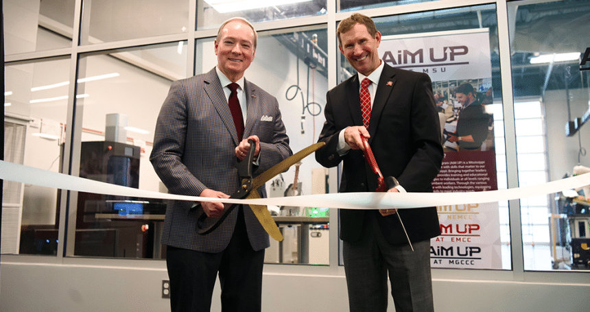 Mississippi State University President Mark E. Keenum and East Mississippi Community College President Scott Alsobrooks